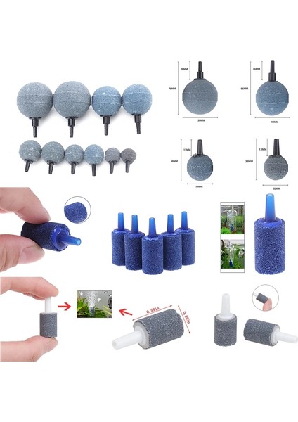 2 Adet Tarzı Pcslot Akvaryum Silindir Şekli Hava Taşı Mineral Kabarcıklar Yayın Balık Tankı Punp Hava Taşı Havalandırma Havalandırıcı Aksesuarları (Yurt Dışından) fiyatları