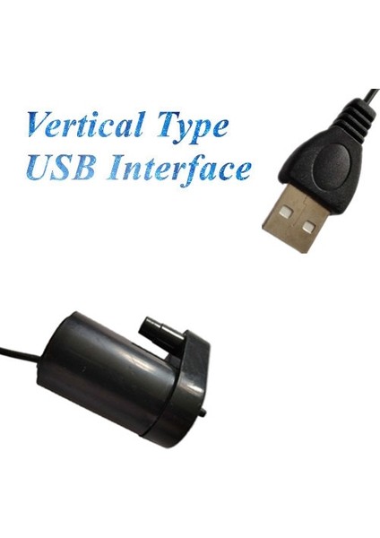Dikey--Siyah Stil 5V Dalgıç Mikro Mini Elektrikli Pompa Dilsiz USB Bir Metre Hattı Dc Dikey Yatay Alçak Gerilim 120LH Akvaryum Balıkları Tankı (Yurt Dışından)