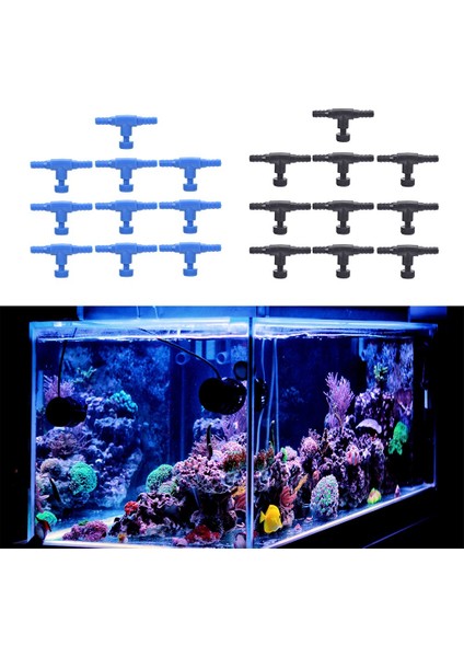 Siyah Stil 10 Parça Balık Tankı Hava Hattı Akış Kontrolü Regülatör Vana Akvaryum Havayolu Boru Borusu Için Ayarlanabilir Konnektör Anahtarı Dokunun (Yurt Dışından) fiyatları