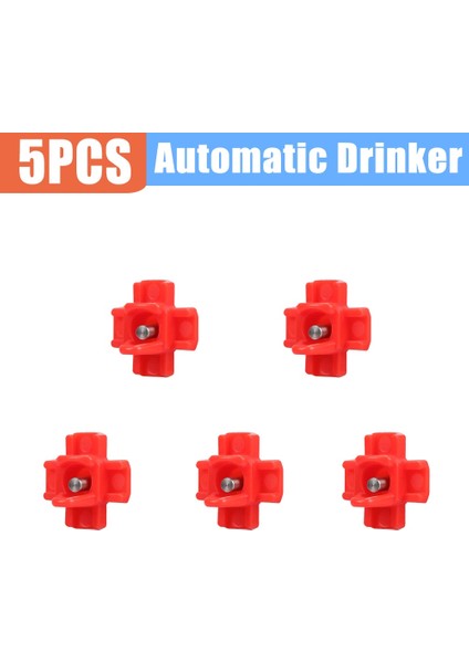 Meme Ucu Tiryakisi Tarzı 5 Adet Otomatik Suluk Nipel Suluk Çapraz Şekilli Bıldırcın Içme Bacalı Güvercin Drinke Derecesi Kova Tiryakisi (Yurt Dışından)