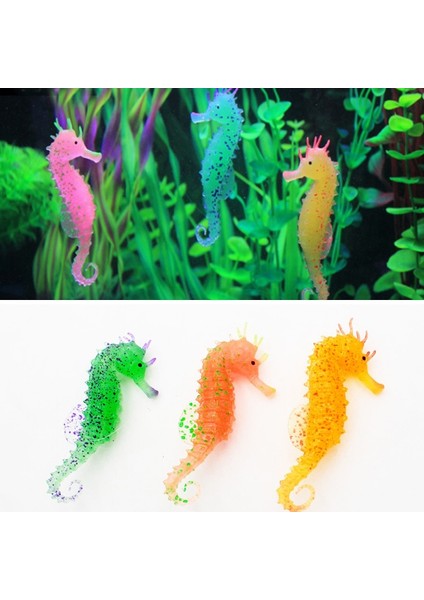 Yeşil Stil 1 Adet Balık Malzemeleri Silikon Yapay Gece Aydınlık Hipokampus Balık Tankı Akvaryum Süs Sualtı Deniz Atı Dekorasyon (Yurt Dışından) fiyatları