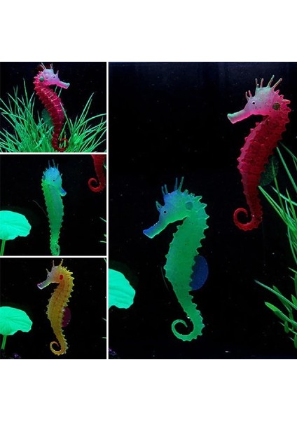 Yeşil Stil 1 Adet Balık Malzemeleri Silikon Yapay Gece Aydınlık Hipokampus Balık Tankı Akvaryum Süs Sualtı Deniz Atı Dekorasyon (Yurt Dışından) modelleri