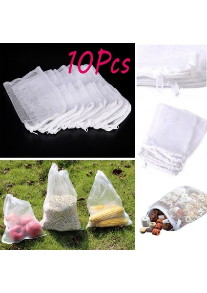10 Adet 10X15CM Tarzı Akvaryum Örgü Çanta Naylon Balık Tankı Zip Filtre Medya Net Çanta Solunum Halkası Biyokimyasal Top Biyo Top Gıdalar Tahıl Filtre Torbası (Yurt Dışından)
