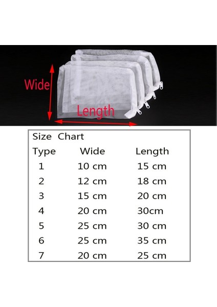 10 Adet 10X15CM Tarzı Akvaryum Örgü Çanta Naylon Balık Tankı Zip Filtre Medya Net Çanta Solunum Halkası Biyokimyasal Top Biyo Top Gıdalar Tahıl Filtre Torbası (Yurt Dışından)