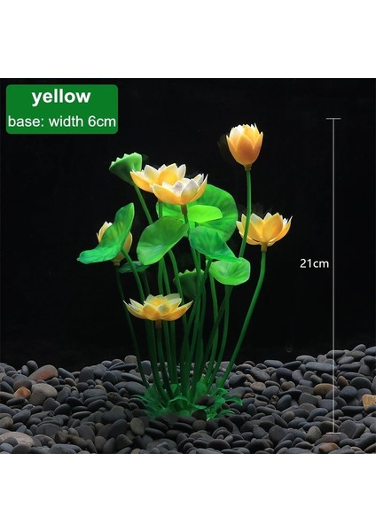 170-SARI Stil Bitki Dekorasyonu Yapay Akvaryum Bitki Dekorasyon Balık Tankı Peyzaj Su Çim Süsleri Lotus Çiçeği Sucul Dekor Akvaryum Arka Plan (Yurt Dışından) fiyatları