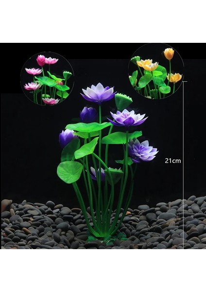 170-SARI Stil Bitki Dekorasyonu Yapay Akvaryum Bitki Dekorasyon Balık Tankı Peyzaj Su Çim Süsleri Lotus Çiçeği Sucul Dekor Akvaryum Arka Plan (Yurt Dışından) modelleri