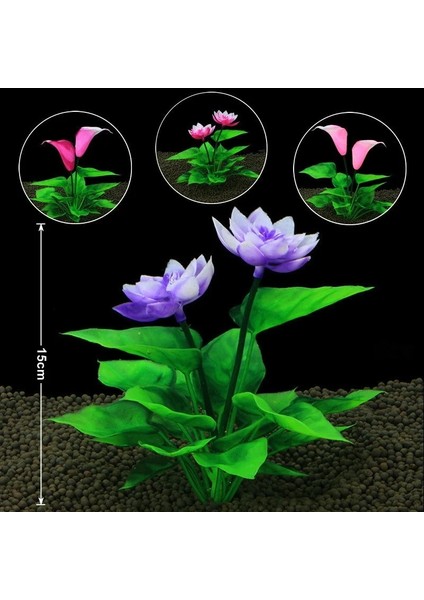 170-SARI Stil Bitki Dekorasyonu Yapay Akvaryum Bitki Dekorasyon Balık Tankı Peyzaj Su Çim Süsleri Lotus Çiçeği Sucul Dekor Akvaryum Arka Plan (Yurt Dışından) fırsatları