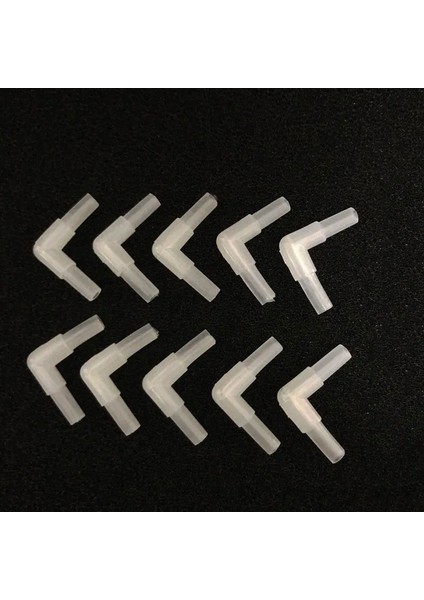 Dirsek Stili Çap 4mm Lot 4mm Plastik Akvaryum Balık Tankı Hava Pompası Konnektörü T Şekilli Konnektör Kontrol Vanası Hava Borusu Tüp Aksesuarları (Yurt Dışından)
