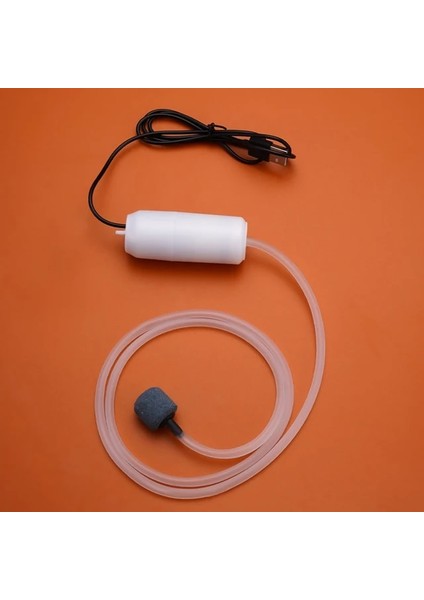 Beyaz Stil S Beden Mini Taşınabilir Mini USB Akvaryum Balık Tankı Oksijen Hava Pompası Sessiz Enerji Tasarrufu Kompresör Su Teraryum Balık Tankı Aksesuarı (Yurt Dışından)