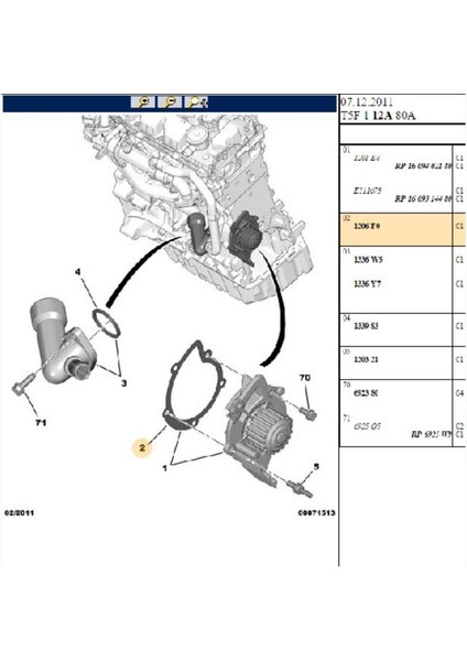 Devirdaim Conta 307 308 407 508 Expert Jumpy Scudo DW10 (1206F0)