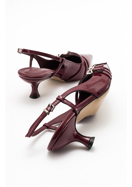 Woss Bordo Rugan Kemer Detaylı Kadın Topuklu Ayakkabı fiyatları