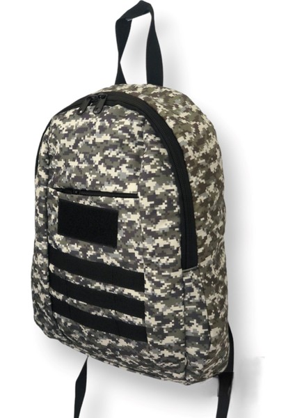 Modern Tasarım Askeri Desenli Bej Renk Hem Sırt Hem Laptop Çantası