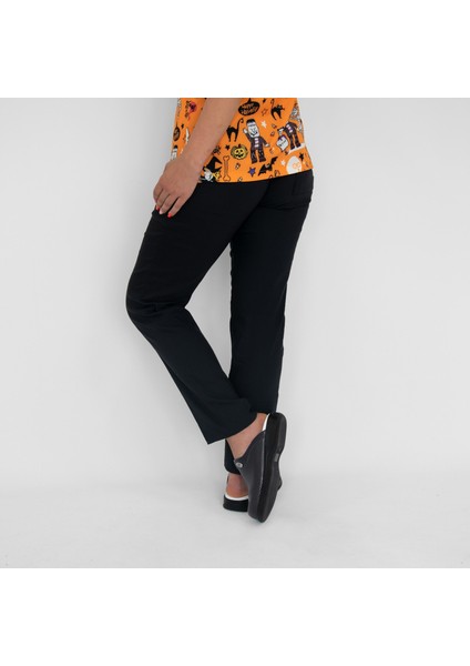 Cadılar Bayramı Desenli Likralı Unisex Doktor Hemşire Scrubs Üniforma Takımı modelleri