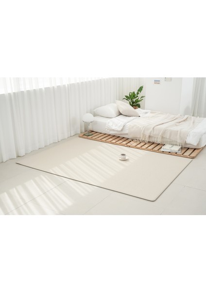 [Linen Beige] Su geçirmez Bebek Oyun Matı / Antialerjik Çocuk Halısı 200X140 1.2cm