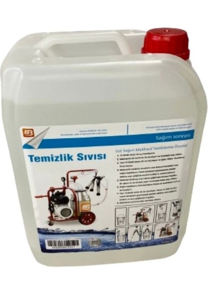 Süt Sağım Makinesi Temizlik Dezenfektanı 5 Litre