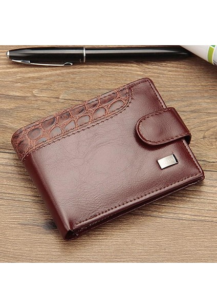 Baellerry Erkek Bifold Cüzdan Pu Deri Kart Pozisyonu Para Paketi Kısa Para Klipsi Moda Çanta (Yurt Dışından)