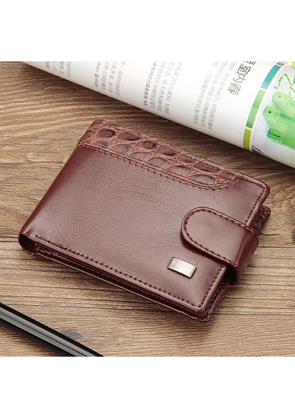 Baellerry Erkek Bifold Cüzdan Pu Deri Kart Pozisyonu Para Paketi Kısa Para Klipsi Moda Çanta (Yurt Dışından)