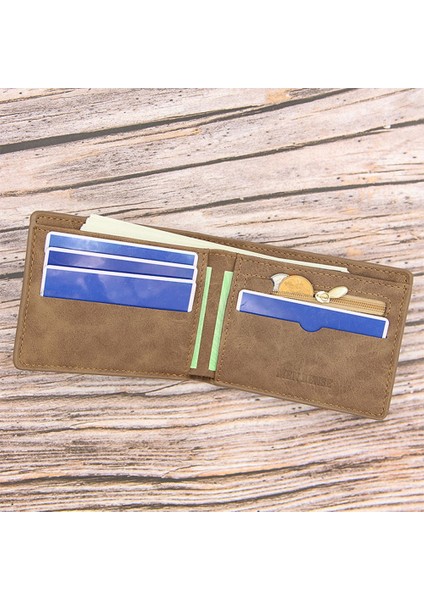 Erkekler Moda Ince Cüzdan Pu Mini Para Çanta Harfler Kabartma Para Çantaları Bifold Fermuar Kredi Kartı Kımlık Tutucu Erkek Bozuk Para Çantaları (Yurt Dışından) modelleri