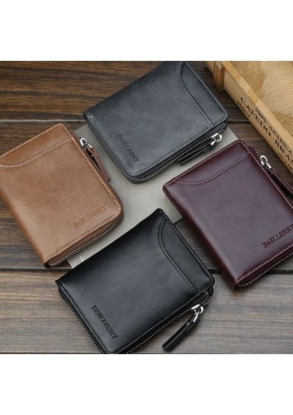 Baellerry Erkek Vintage Moda Lüks Pu Deri Tutucu Cüzdan (Yurt Dışından)