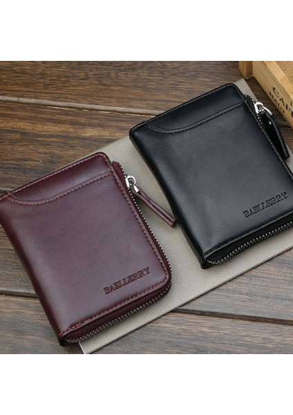 Baellerry Erkek Vintage Moda Lüks Pu Deri Tutucu Cüzdan (Yurt Dışından)