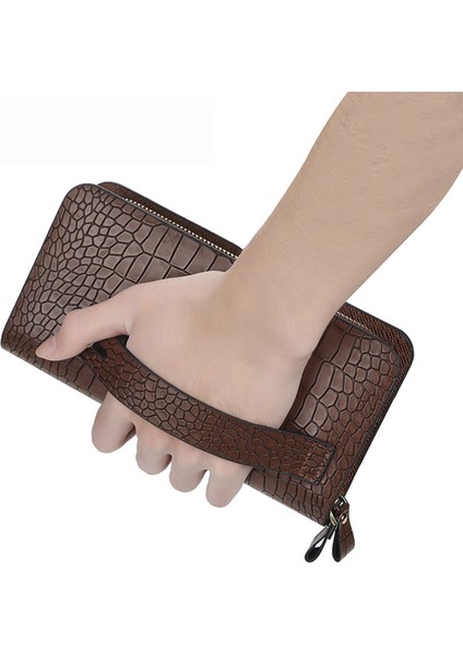 Erkek Çanta Cüzdanı 2 Katlı Dokulu Pu Çanta Gençler Yetişkinler Için Çoklu Kart Yuvaları Tasarımı (Yurt Dışından)