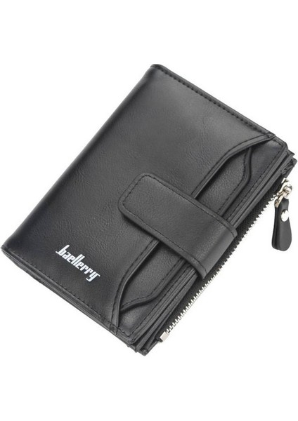 Baellerry Erkek Üç Katlı Cüzdan Pu Deri Kart Tutucu Çok Fonksiyonlu Iş Para Klipsi (Yurt Dışından)