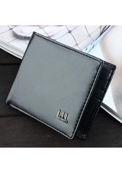 1 Adet Erkekler Iş Bifold Cüzdan Erkek Pu Deri Kredi Kımlık Kartı Tutucu Kılıf Katı Çanta Cepler Çanta Lüks Para (Yurt Dışından)