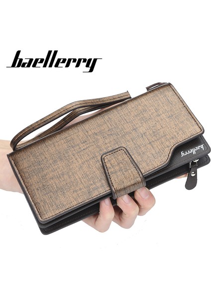 Baellerry Erkekler Uzun Cüzdan Çok Fonksiyonlu Çanta Çoklu Kart Pozisyonu Debriyaj Çanta Kart Tutucu Para Cebi Erkek Billetera Hombre (Yurt Dışından) modelleri