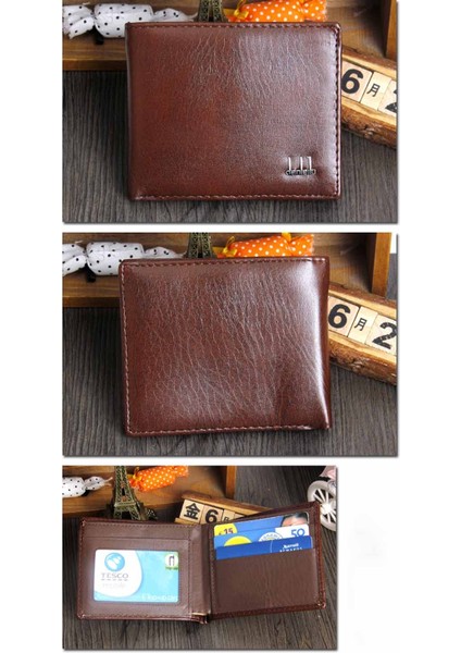 1 Adet Erkekler Iş Bifold Cüzdan Erkek Pu Deri Kredi Kımlık Kartı Tutucu Kılıf Katı Çanta Cepler Çanta Lüks Para (Yurt Dışından) indirimleri