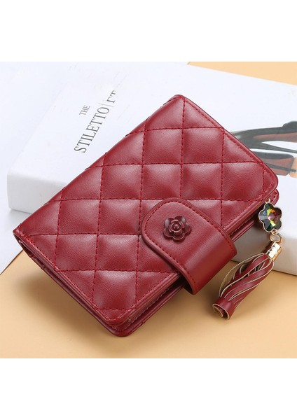 Baellerry Cüzdan Kadın Çok Fonksiyonlu Fermuar Püskül Cüzdan Moda Vahşi Kart Çantası Kore Versiyonu Bozuk Para Cüzdanı Kadın (Yurt Dışından)