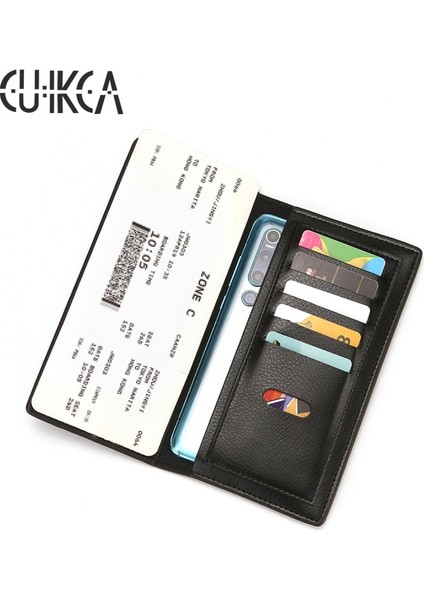 Cuıkca Yeni Moda Erkek Cüzdan Su Geçirmez Pu Deri Cüzdan Erkekler Için Çanta Çanta Telefon Kılıfı Kimlik Kredi Kartı Sahipleri (Yurt Dışından)