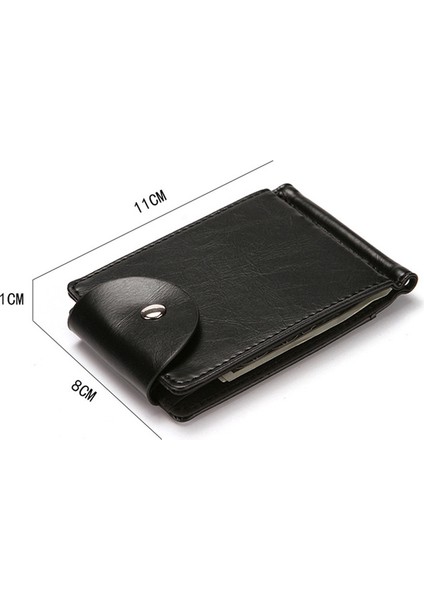 Erkek Ultra Ince Mini Çile Deri Cüzdan Iş Kimliği Kredi Kartı Kılıfı Para Klipsi (Yurt Dışından) fırsatları
