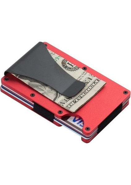 Dropshipping Alüminyum Kredi Kartı Tutucu Erkekler Için Cüzdan Yeni Minimalist Rfid Engelleme Ince Anti Korumalı Metal Kart Sahibi Klip (Yurt Dışından)