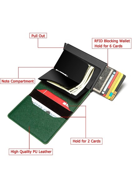 2022 Yeni Rfid Cüzdan Alüminyum Metal Kasa Kredi Kartı Tutucu Akıllı Cüzdan Erkek Kart Sahibinin Iş Bankası Kart Sahibi Mini Cüzdan (Yurt Dışından) fiyatları