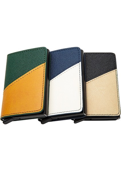 2022 Yeni Rfid Cüzdan Alüminyum Metal Kasa Kredi Kartı Tutucu Akıllı Cüzdan Erkek Kart Sahibinin Iş Bankası Kart Sahibi Mini Cüzdan (Yurt Dışından) modelleri