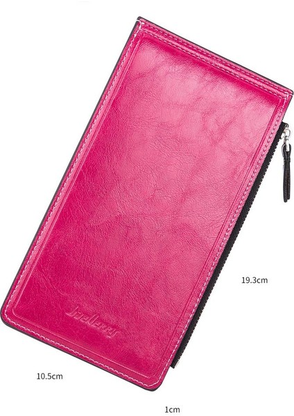 1 Adet Deri Cüzdan Kadın Uzun Kart Tutucu Bayanlar Debriyaj Çanta Kadın Cüzdan Fermuarlı Para Çantası Para Cep Para Çantası (Yurt Dışından) modelleri