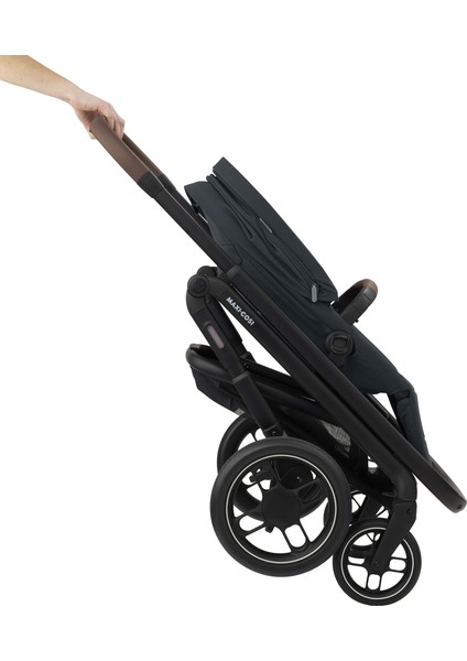 Maxi Cosi Plaza+ Ekstra Portbebeli Seyahat Sistem Olabilen Tek Elle Katlanabilen Doğumdan Itibaren Kullanılabilen Bebek Arabası Essential Graphite