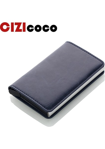Cizicoco Hırsızlığa Karşı Erkekler Vintage Kredi Kartı Tutucu Engelleme Rfid Cüzdan Deri Unisex Güvenlik Cüzdan Deri Kadın Sihirli Cüzdan (Yurt Dışından)