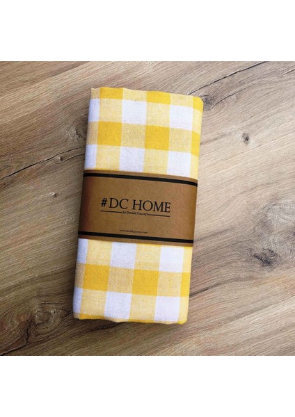 Kareli Masa Örtüsü Sarı modelleri