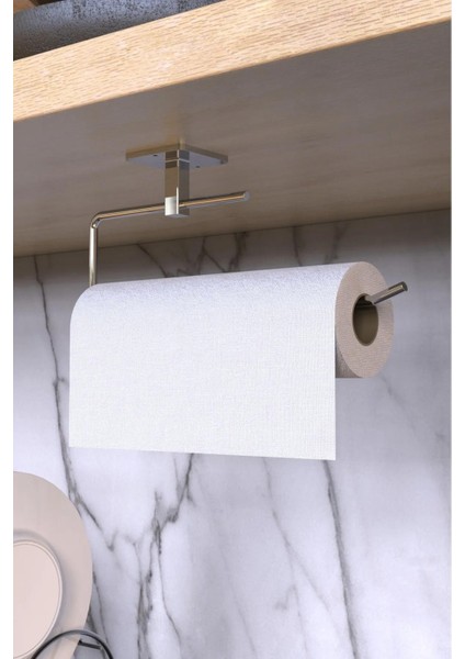Rulo Havluluk Peçetelik Yapışkanlı Pratik Banyo Mutfak Askısı Kağıt Rulo Havluluk