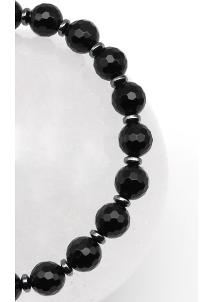 Onix Doğal Taş Makrome Örme Bileklik Fasetli Küre Kesim fiyatları