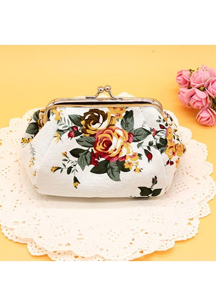 Kadın Çiçek Baskılı Kanvas Cüzdan Kart Sahibinin Sikke Çanta Debriyaj Çanta Çanta (Yurt Dışından) modelleri