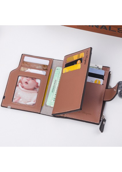 Hengsheng Yeni Erkek Kısa Cüzdan Moda Retro Tarzı Çoklu Kart Alanı Büyük Kapasiteli Buzlu Yumuşak Cüzdan Üreticileri Fabrika Satışları (Yurt Dışından) modelleri