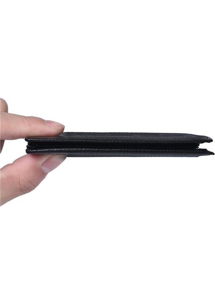 Purdored 1 Adet Ince Erkek Cüzdan Vintage Kartvizitlik Cüzdan Ince Ehliyet Çantası Dolar Para Çantası Portomonee Carteria (Yurt Dışından)