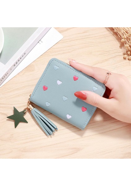 Geestock Kadın Püskül Cüzdan Kısa Kadın Bozuk Para Cüzdanı Sevimli Cüzdan Kadın Kart Tutucu Küçük Cüzdan Kadın Mini Manşonlar (Yurt Dışından)