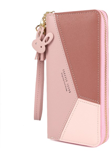 Geometrik Cüzdan Kadın Lüks Marka Deri Fermuar Bozuk Para Çantaları Püskül Tasarım Uzun Cüzdan Kadın Para Kredi Kartı Tutucu Debriyaj (Yurt Dışından) fırsatları