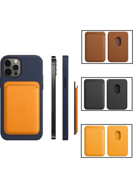 Resmi Orijinal 2 In 1 Manyetik Cüzdan Kart Çantası Mag iPhone 12 Pro Max Mini Manyetik Kart Tutucu Kılıf Deri (Yurt Dışından) indirimleri