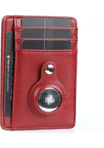 Pu Deri Erkek Hava Etiketleri Cüzdan Casekey Apple Hava Etiketleri Anti-Kayıp Koruyucu Kapak Standı Çok Fonksiyonlu Kart Tutucu Klip Kılıf (Yurt Dışından) indirimleri