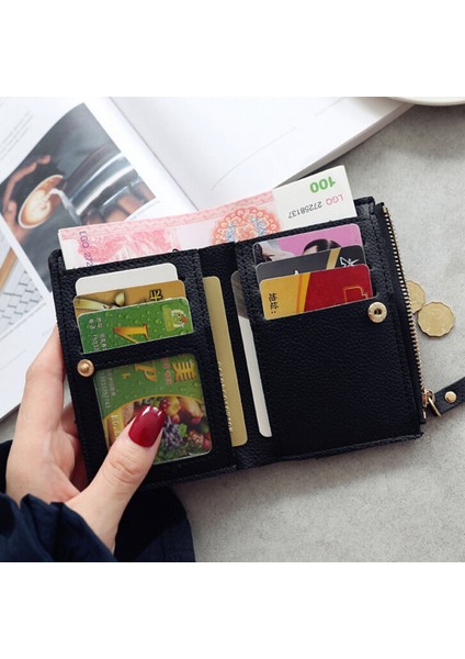 Kadınlar Sevimli Küçük Kiraz Nakış Cüzdan Toka Katlanır Kız Cüzdan Marka Tasarlanmış Pu Deri Bozuk Para Cüzdanı Kadın Kart Sahibinin (Yurt Dışından) fırsatları