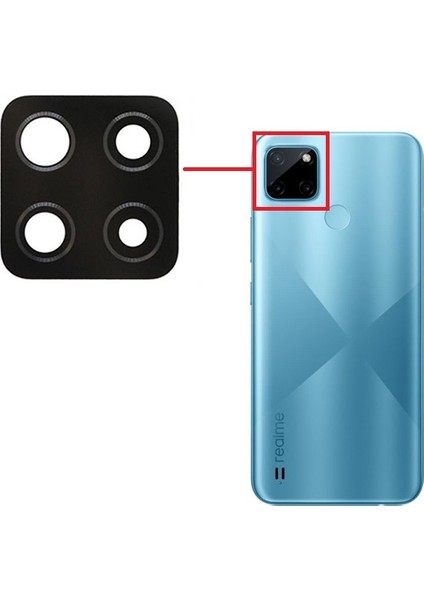 Realme C21Y Uyumlu Kamera Lensi Cam RMX3261 RMX3263